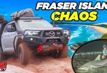 🇦🇺 Rolled 4WD on Fraser Island – CRAZY recovery on Ngkala Rocks + Shark fishing at night!